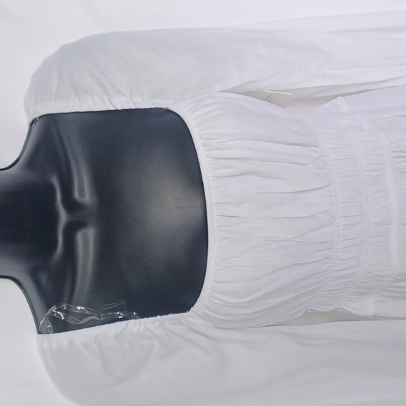 NWT Altar'd State Cotton Ruffled Tiered Mini Dress Size M White Boho Milkmaid - Picture 2 of 8